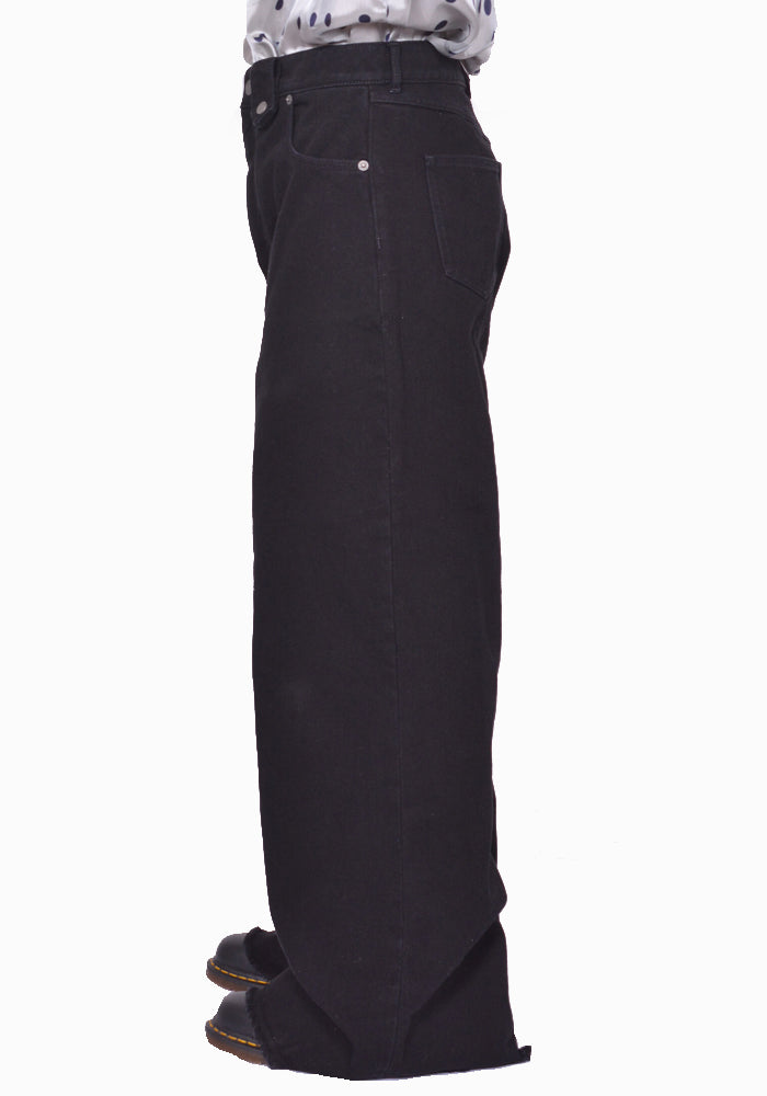EGONLAB. DN006C BAGGY DENIM PANTS BLACK SS25 | 50%OFF SALE