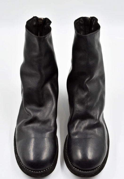 GUIDI 796ZX HORSE FULL GRAIN LEATHER SHORT BOOTS BLACK | DOSHABURI