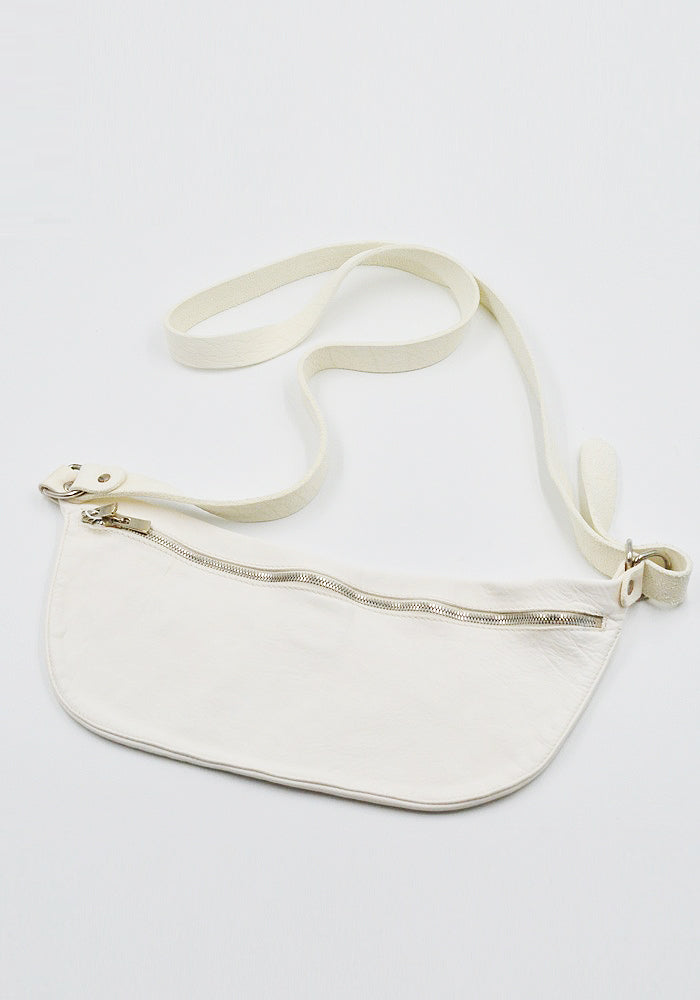 GUIDI Q10M SOFT HORSE FULL GRAIN LEATHER BELT BAG WHITE | DOSHABURI