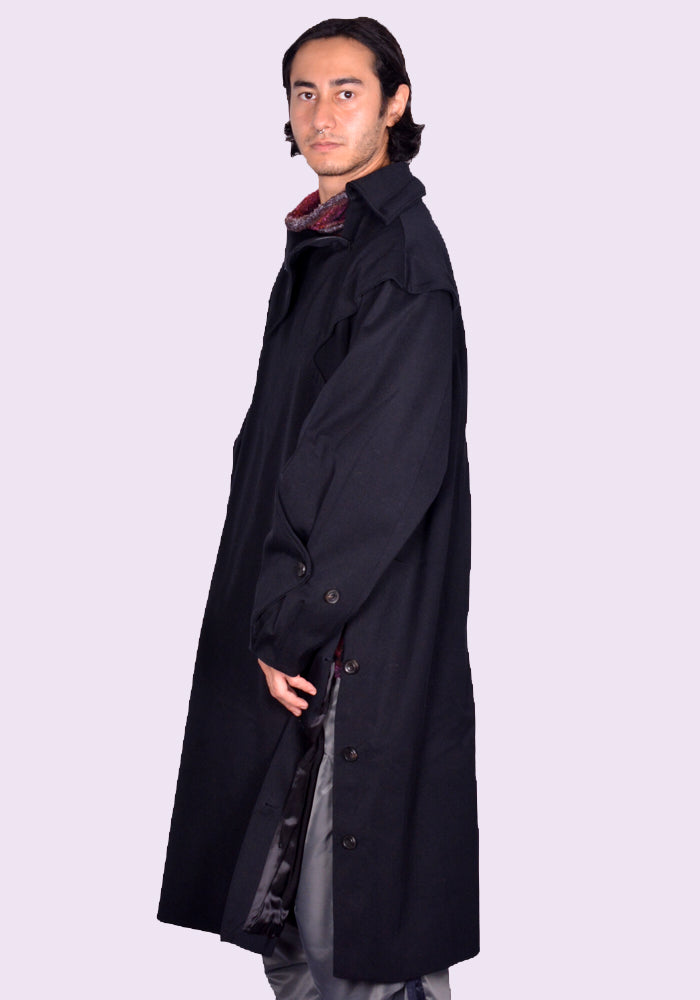 KIKO KOSTADINOV BENDIX COAT RAVEN BLACK FW24 | 50%OFF SALE | DOSHABURI