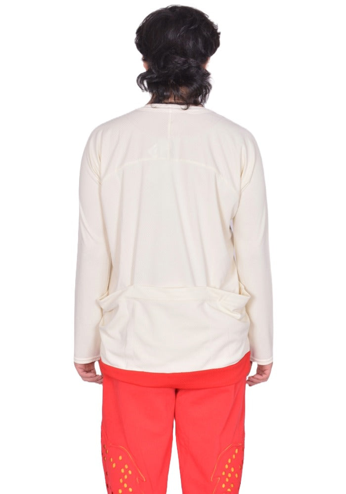 KIKO KOSTADINOV FOX LAB MESH POCKET TOP NATURAL FW25 | DOSHABURI Shop