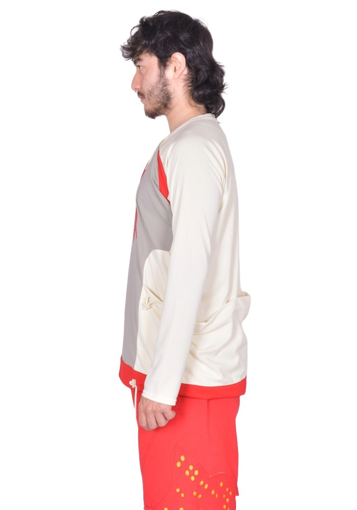 KIKO KOSTADINOV FOX LAB MESH POCKET TOP NATURAL FW25 | DOSHABURI Shop