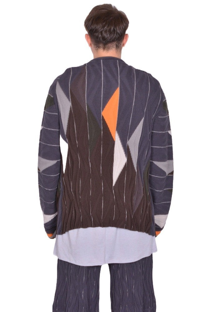 キココスタディノフ　Raday ニットカーディガン KIKO KOSTADINOV RADAY KNITTED JACKET BROWN/MULTICOLOR FW25 | 50