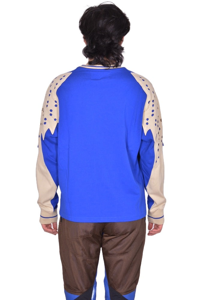 KIKO KOSTADINOV x FOX LAB PERFORATED LONG SLEEVE T-SHIRT BLUEBERRY