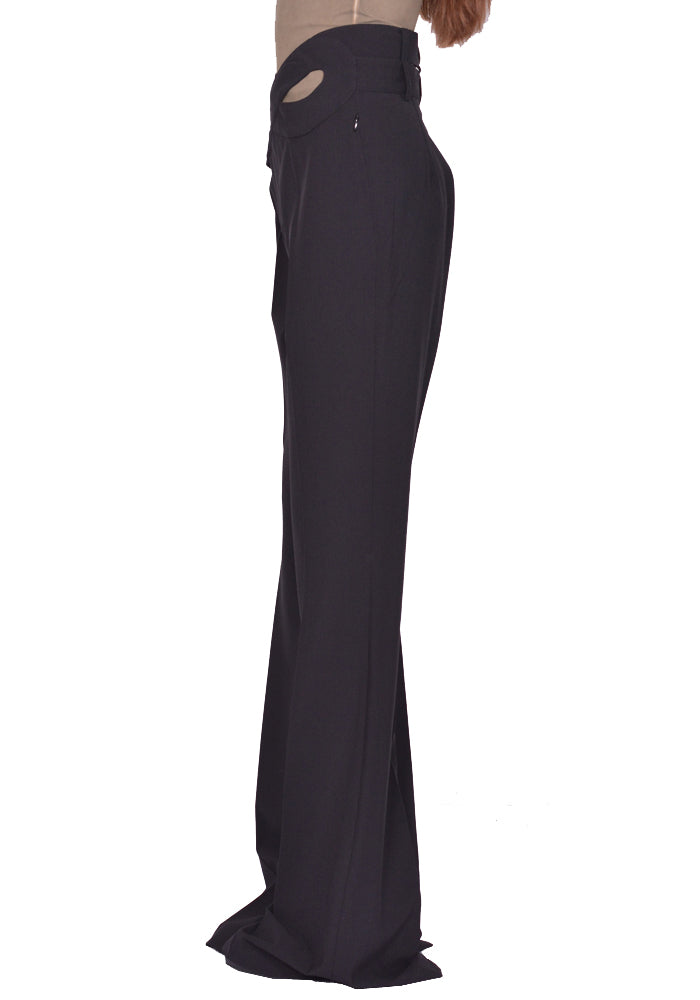 OTTOLINGER FLARED WRAP SUIT PANTS BLACK SS25 | DOSHABURI