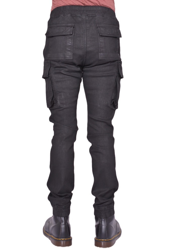 RICK OWENS DRKSHDW MASTODON MEGACARGO PANTS BLACK WAX FW25 | DOSHABURI
