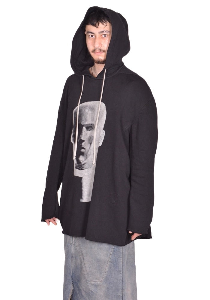 RICK OWENS DRKSHDW PETER HOODIE BLACK/PEARL FW25 | Sale 50%OFF