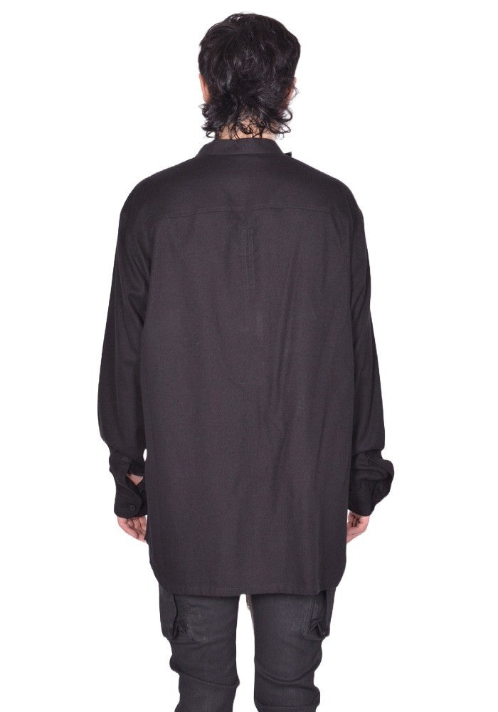 RICK OWENS ISLAND SHIRT BLACK FW25 | Sale 50%OFF | DOSHABURI Shop