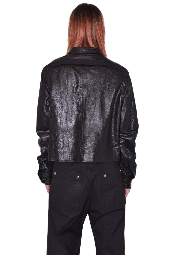 RICK OWENS MEN TOUR ALICE SHIRT JACKET BLACK SS26 | DOSHABURI Shop