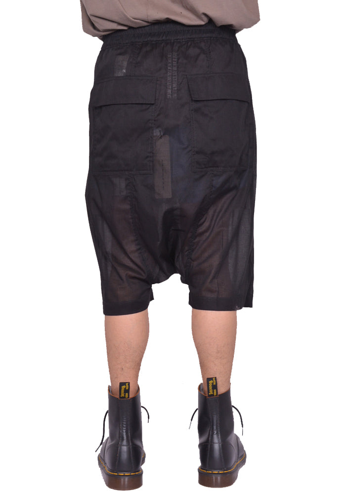 RICK OWENS MEN RICK'S PODS SHORTS BLACK SS25 | 30%OFF SALE