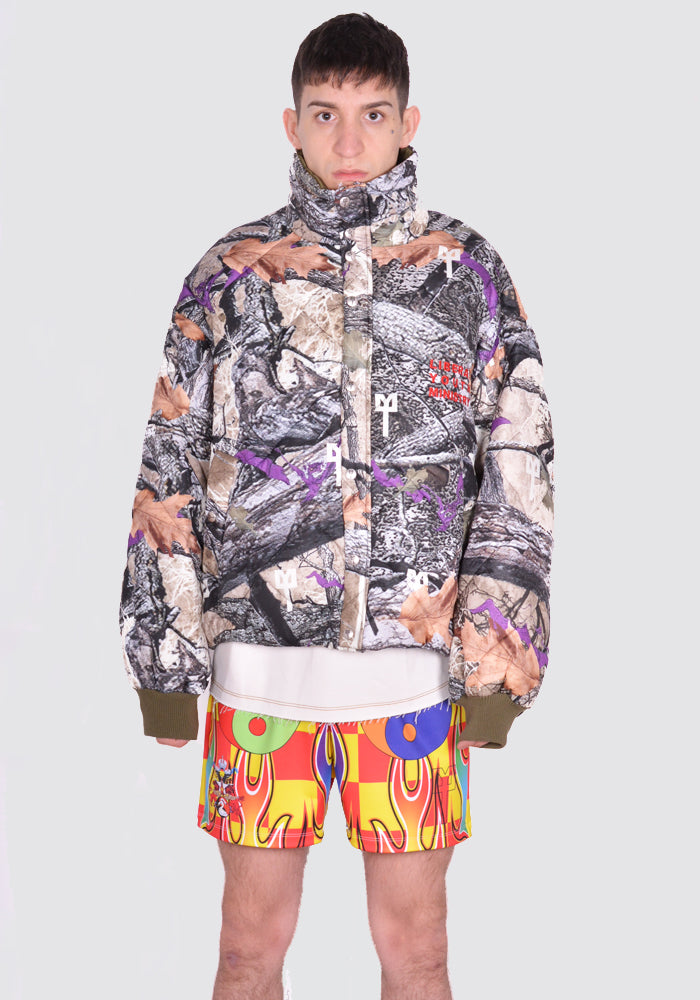 LIBERAL YOUTH MINISTRY PRINTED PADDED JACKET MULTI SS24 | 50%OFF