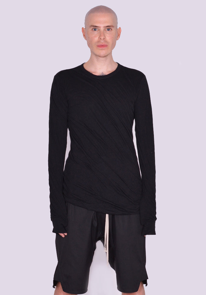 RICK OWENS DOUBLE LAYERED LONG SLEEVE T-SHIRT FW23 | DOSHABURI Shop
