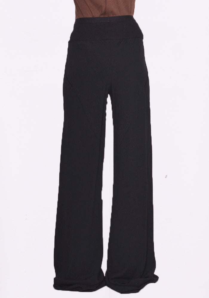 RICK OWENS BIAS PANTS VISCOSE/ACETATE BLACK FW23 | DOSHABURI Shop