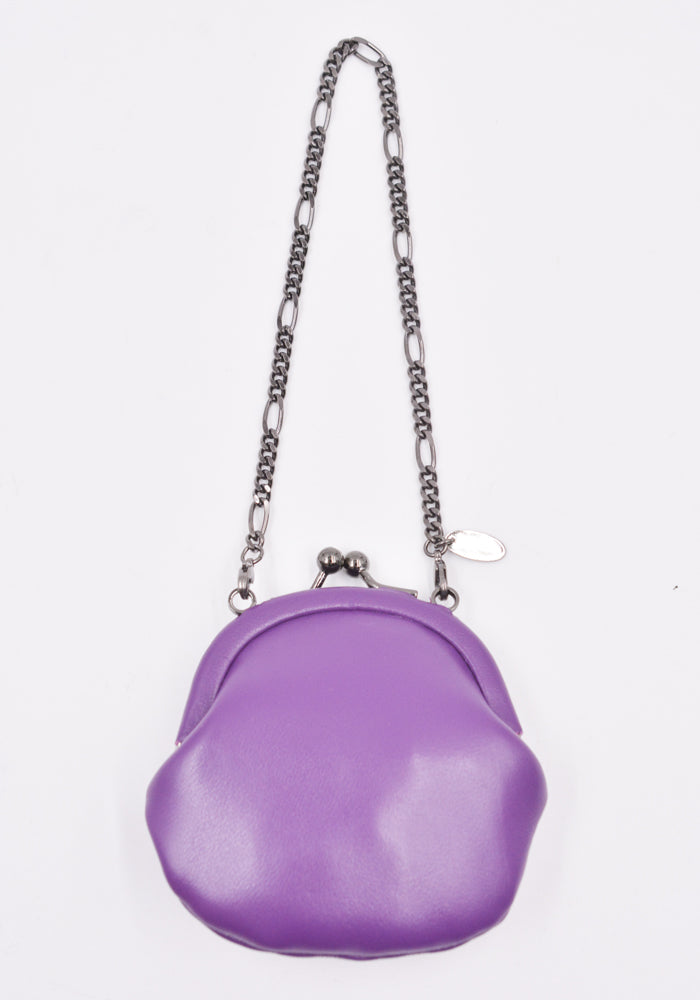 YOHJI YAMAMOTO DISCORD COIN NECKLACE SHEEP SKIN PURPLE | 50%OFF SALE