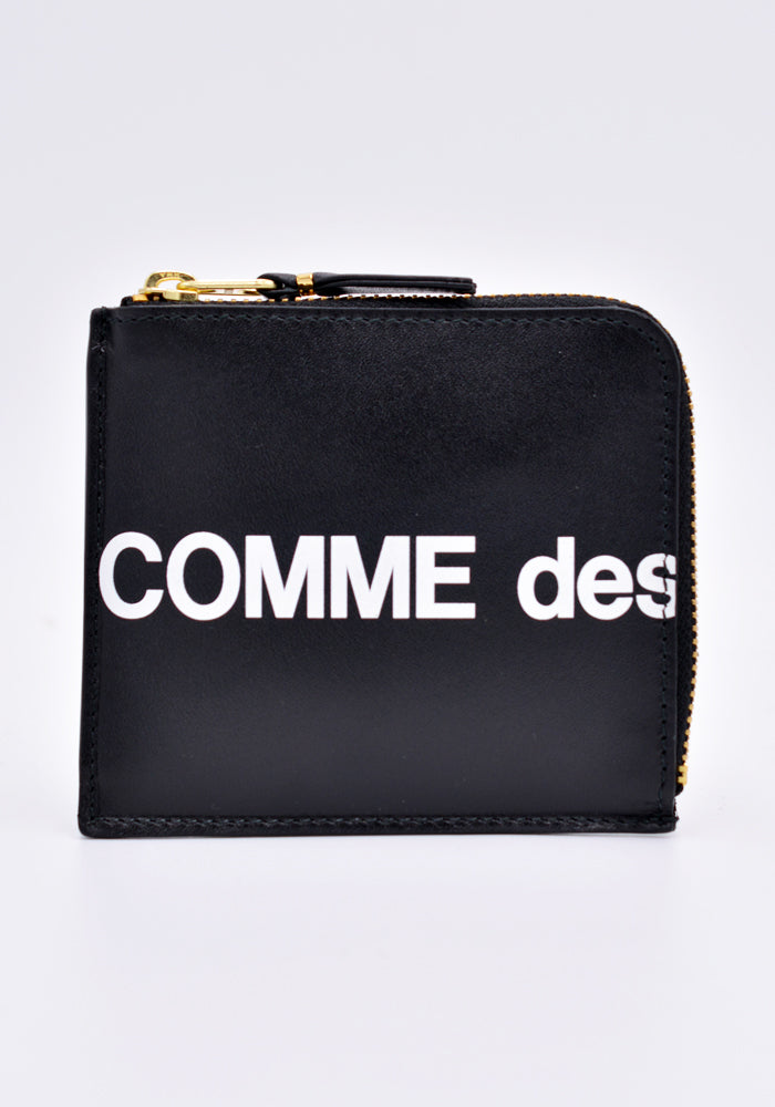 COMME DES GARCONS SA3100HL HUGE LOGO ZIP WALLET BLACK | DOSHABURI Shop