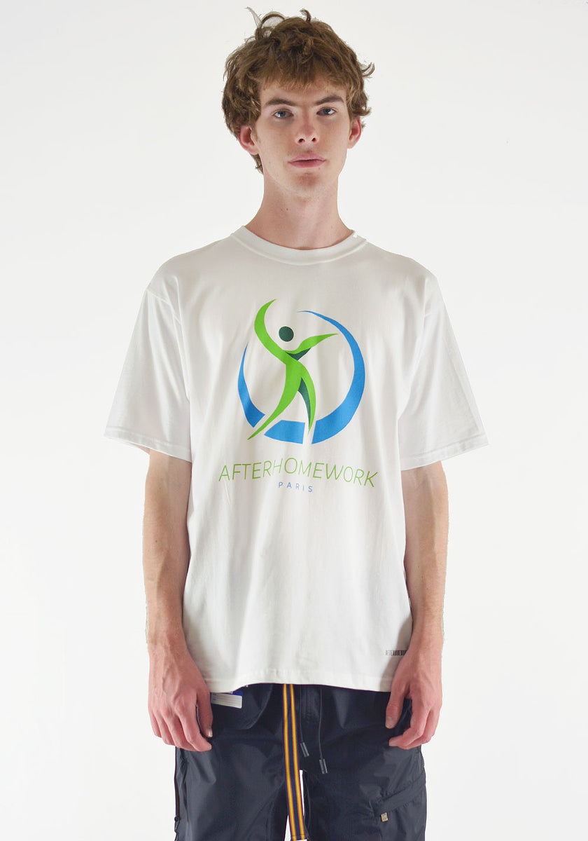 AFTER HOMEWORK HEALTH PRINTED T-SHIRT WHITE 19FW-DOSHABURI Online Shop 