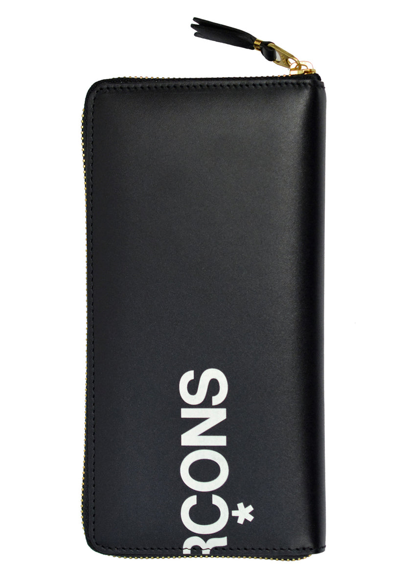 COMME DES GARCONS SA0110HL UNISEX WALLET HUGE LOGO BLACK-DOSHABURI