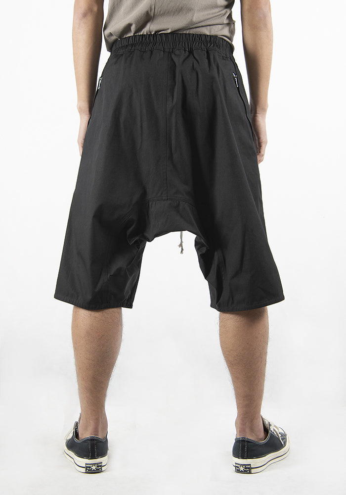 RICK OWENS RU21S6383 TE BLACK BASKET SWINGER SHORTS BLACK