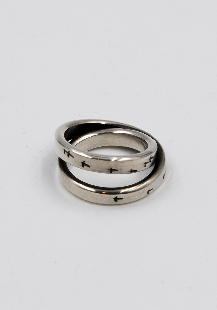 WERKSTATT MÜNCHEN M1729 CROSS RING BIRD FLIGHT SILVER | DOSHABURI Shop