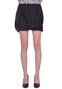 KIKO KOSTADINOV KKWSS23SK04-38 CENTAUR DRAPED SKIRT MUTED BLACK SS23 | DOSHABURI Online Shop