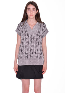 KIKO KOSTADINOV KKWSS23KN05-53 FOLIAGE KNIT VEST GRANITE SS23 | DOSHABURI Online Shop