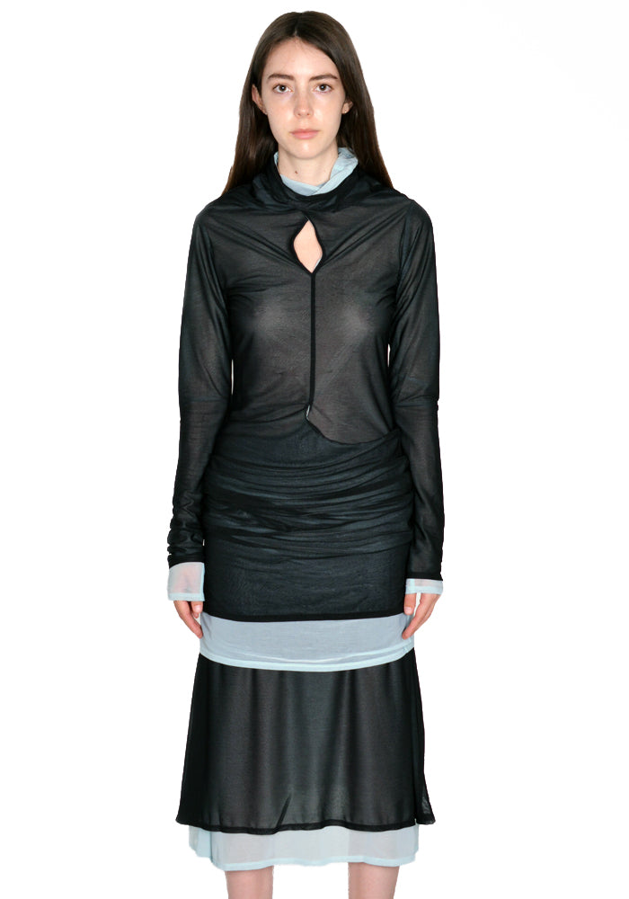 KIKO KOSTADINOV MORA LAYERED DRESS BLACK/ICE SS23 | 50%OFF SALE | DOSHABURI KIKO KOSTADINOV MORA LAYERED DRESS BLACK/ICE SS23 | 50%OFF SALE | DOSHABURI