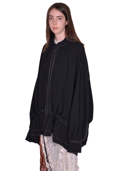 KIKO KOSTADINOV KKWSS23J04-11 RIHANNON JACKET CROW BLACK SS23 | DOSHABURI Online Shop