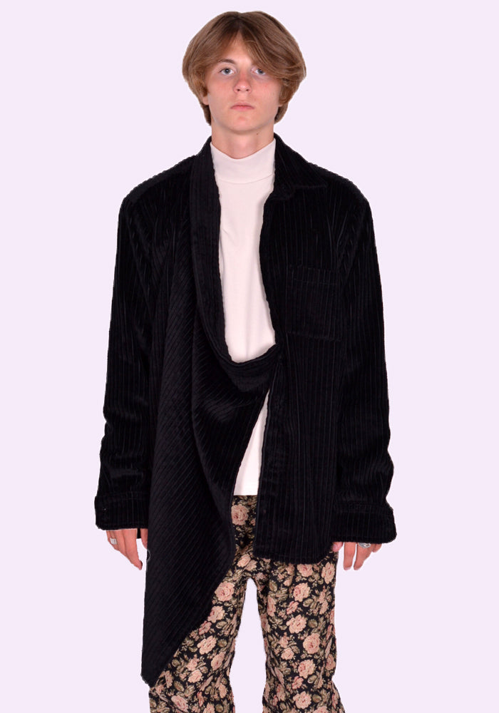 BLESS N°68 logoknit BLESS Nº 68 NECKERCHIEFER SHIRT BLACK CORDUROY | DOSHABURI Online Shop