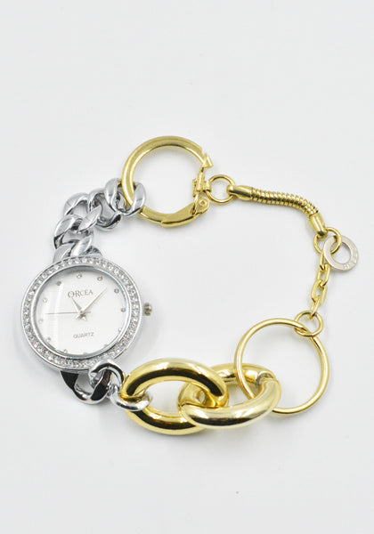 BLESS N°73 MATERIALMIX BRACELET WATCHSILVER SS26 | DOSHABURI Shop