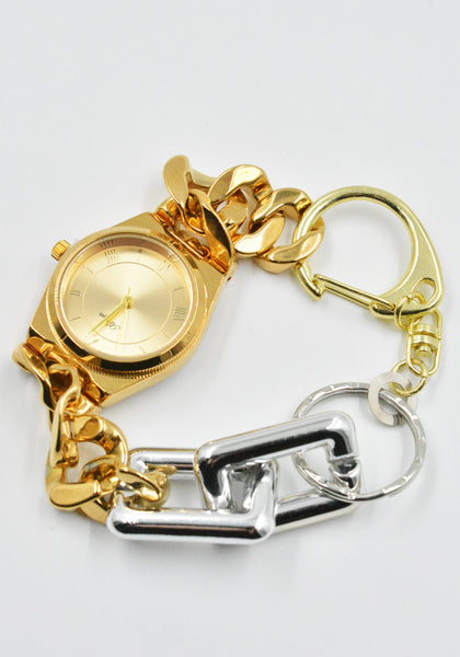 BLESS N°73 MATERIALMIX BRACELET WATCH GOLD SS26 | DOSHABURI Shop