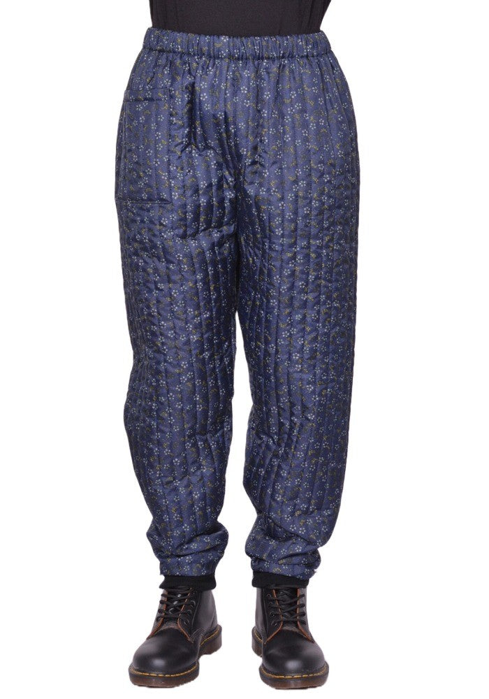 BLESS N°80 MONPE PANTS FLORAL PRINT DARKBLUE FW25 | DOSHABURI Shop