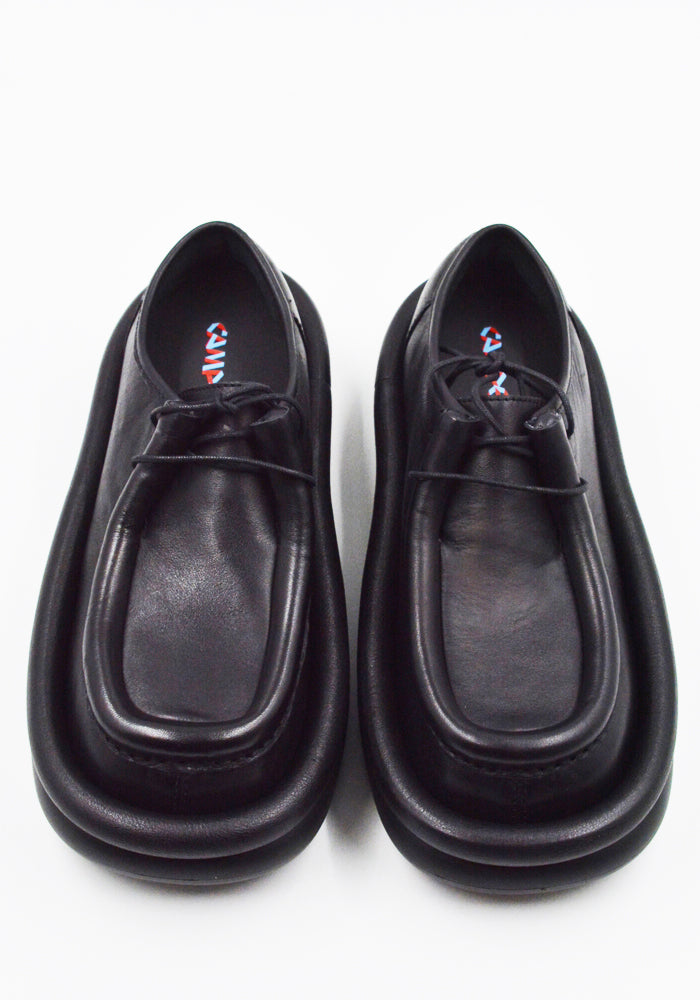 CAMPERLAB A500037-001 AQUA LEATHER SHOES BLACK FW25 | DOSHABURI Shop