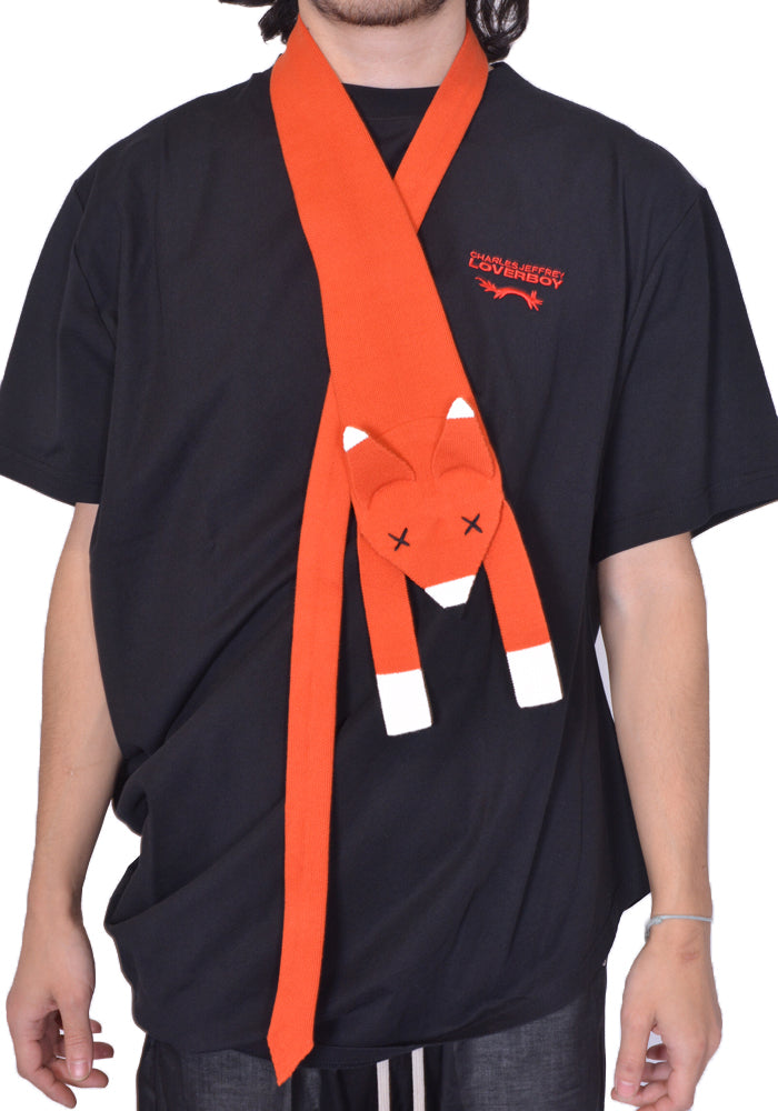 CHARLES JEFFREY LOVERBOY ANIMAL TIE ORANGE SS25 | 50%OFF SALE