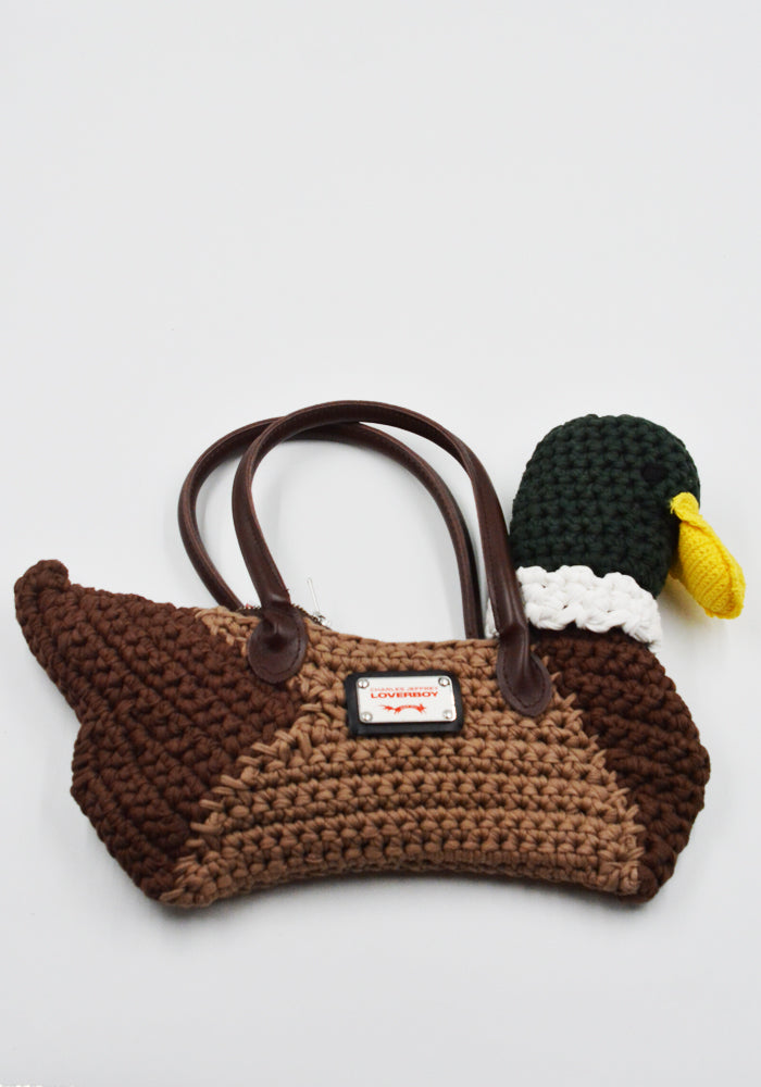 CHARLES JEFFREY LOVERBOY DUCK BAG BROWN/GREEN FW25 | DOSHABURI Shop
