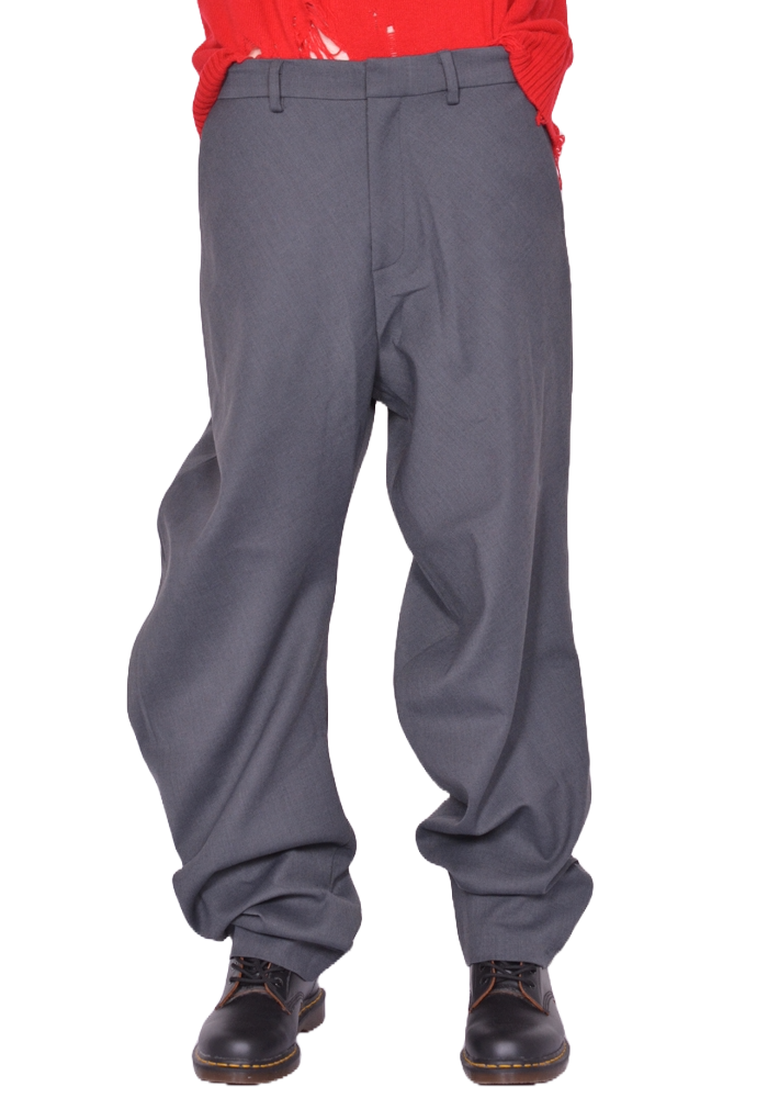CHARLES JEFFREY LOVERBOY TOPSY TURVY TROUSERS GREY FW25 | DOSHABURI CHARLES JEFFREY LOVERBOY TOPSY TURVY TROUSERS GREY FW25 | DOSHABURI