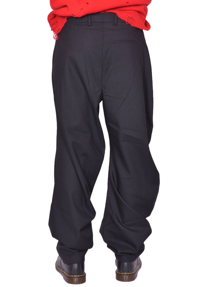 CHARLES JEFFREY LOVERBOY TOPSY TURVY TROUSER BLACK FW25 | DOSHABURI