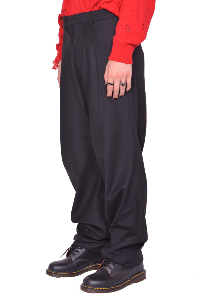 CHARLES JEFFREY LOVERBOY TOPSY TURVY TROUSER BLACK FW25 | DOSHABURI