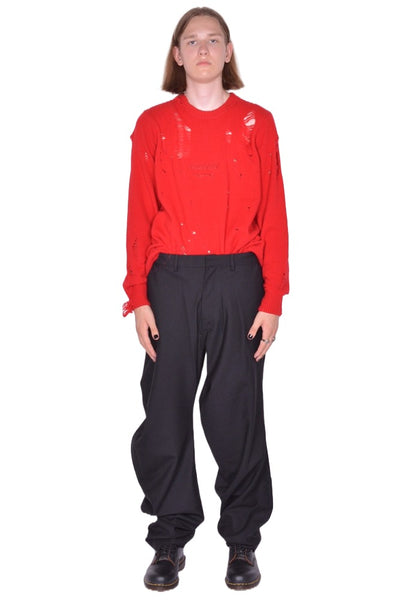 CHARLES JEFFREY LOVERBOY TOPSY TURVY TROUSER BLACK FW25 | DOSHABURI Shop