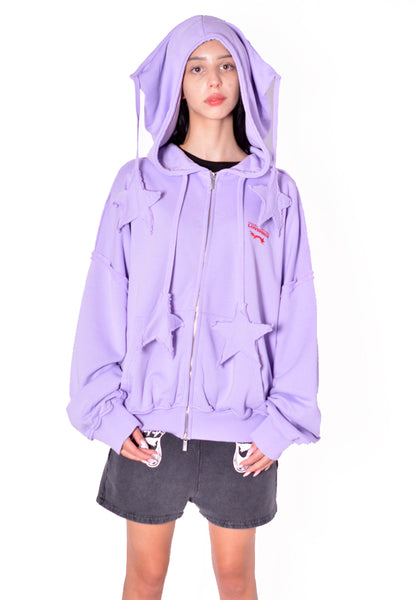 CHARLES JEFFREY LOVERBOY 064100301 UNISEX STAR HOODY PURPLE (New Season FW26)