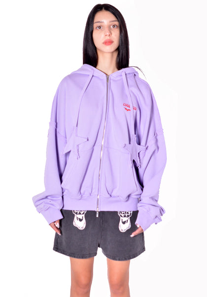 CHARLES JEFFREY LOVERBOY 064100301 UNISEX STAR HOODY PURPLE (New Season FW26)