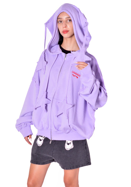 CHARLES JEFFREY LOVERBOY 064100301 UNISEX STAR HOODY PURPLE (New Season FW26)