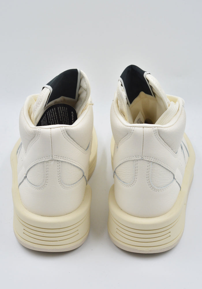 RICK OWENS DRKSHDW CONVERSE TURBOWPN MID-TOP SNEAKERS WHITE