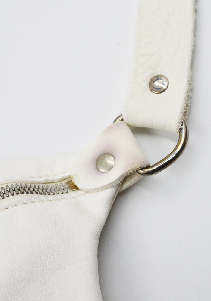 GUIDI BV07 SOFT HORSE FULL GRAIN MEDIUM FANNY BAG WHITE | DOSHABURI