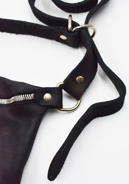 GUIDI BV07 SOFT HORSE FULL GRAIN MEDIUM FANNY BAG BLACK | DOSHABURI Shop