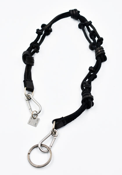 GUIDI CRD00 FULL GRAIN LEATHER KEY CHAIN BLACK | DOSHABURI Shop