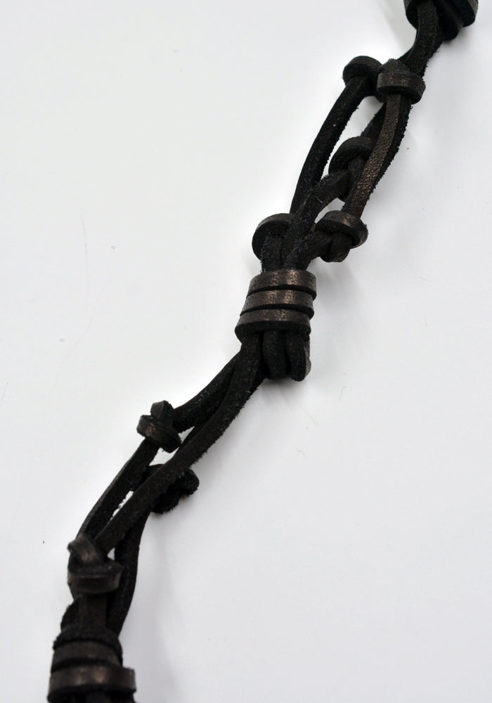 GUIDI CRD00 GROPPONE LEATHER KEY CHAIN BLACK | DOSHABURI