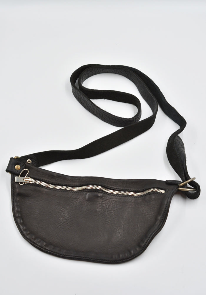 【2025年製 新品】 GUIDI Q100 BLACK BAG BELT LEATHER GRAIN FULL HORSE SOFT バッグ