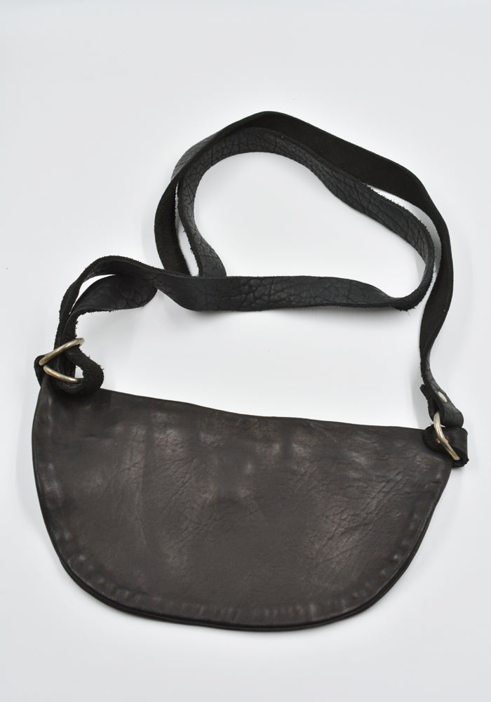 GUIDI Q100 SOFT HORSE FULL GRAIN LEATHER BELT BAG BLACK