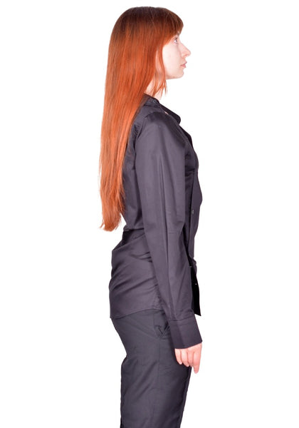HODAKOVA ASYMMETRIC SHIRT BLACK SS26 | DOSHABURI Online Shop