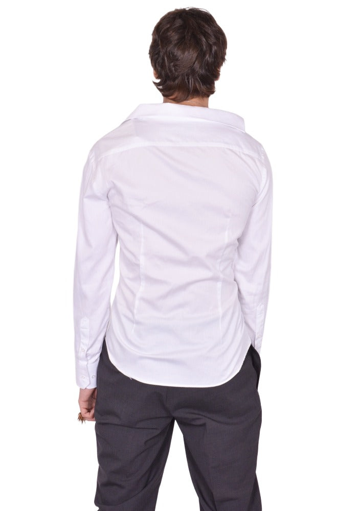 HODAKOVA ASYMMETRIC SHIRT WHITE SS26 | DOSHABURI Online Shop